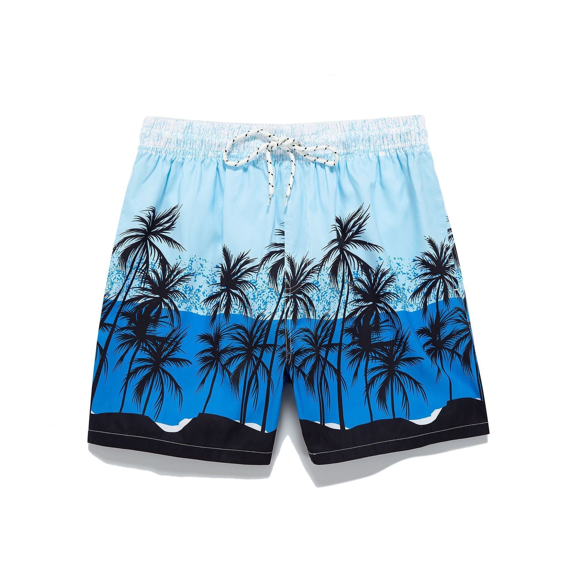 2026 Summer new Hawaiian ins vacation beach pants men's large size coconut tree 3D digital floral print casual jumpsuit