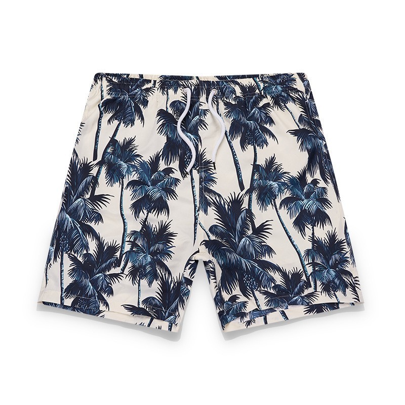 2026 Summer new Hawaiian ins vacation beach pants men's large size coconut tree 3D digital floral print casual jumpsuit