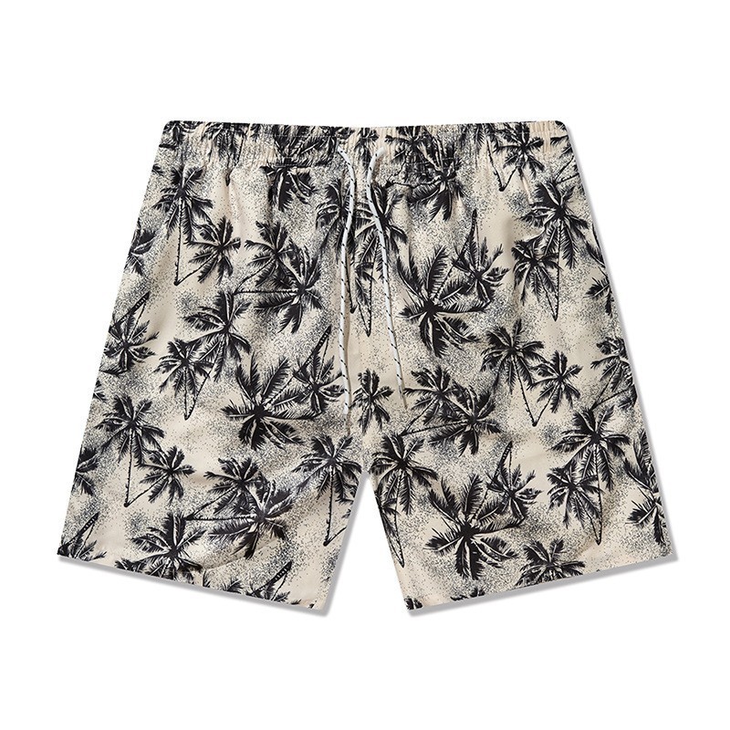 2026 Summer new Hawaiian ins vacation beach pants men's large size coconut tree 3D digital floral print casual jumpsuit