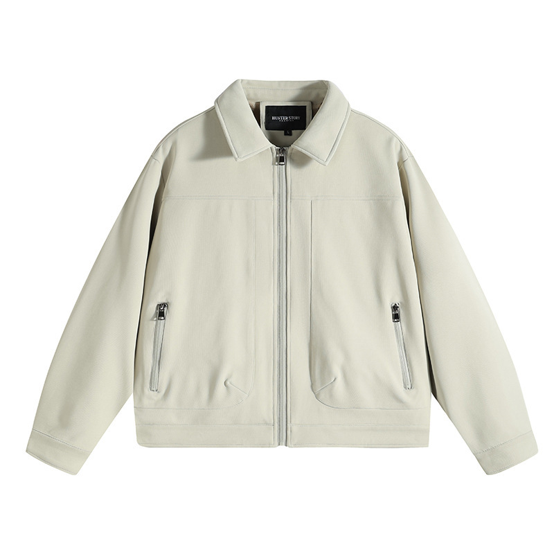 Cross-Border Knitted Men's Lapel Jacket, New Spring and Autumn Style, Slightly Loose Casual Versatile Outerwear, Thin Workwear Trendy Men's Fashion