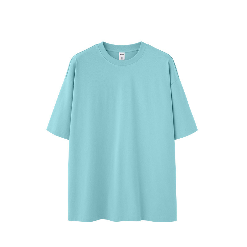 Jie Zhan Men's Clothing | 260g Macaron Heavyweight Trendy Brand T-Shirt 2026 New Loose Drop-Shoulder Sorona Short-Sleeve T-Shirt