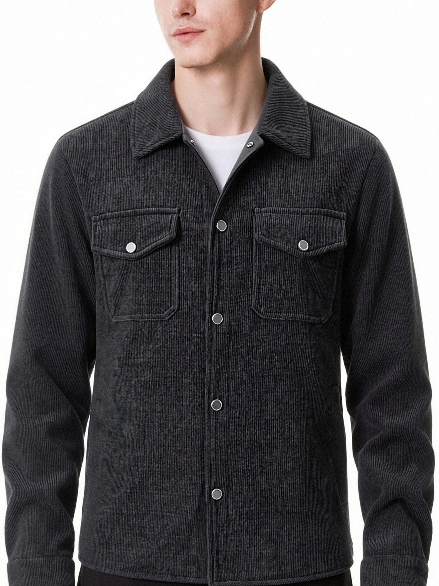 Men's Corduroy Jacket GorgeousBen Korean Slim Fit Casual Spring Autumn Coat