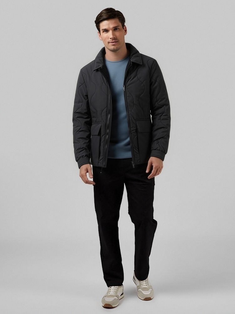 GorgeousBen Men's Corduroy Lined Quilted Jacket Casual Winter Cotton Coat