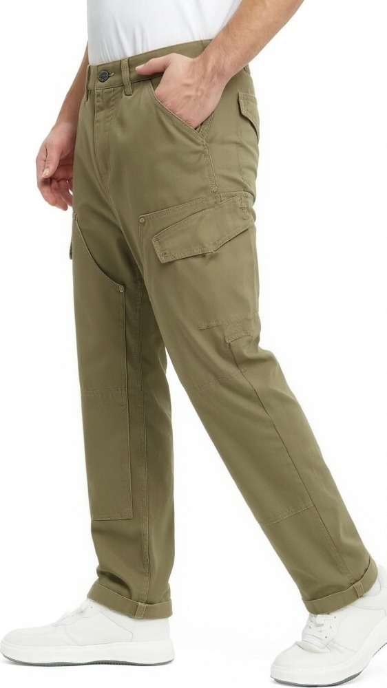 Cargo Pants Men's GorgeousBen 320G Cotton Vintage Straight Leg Workwear Trousers