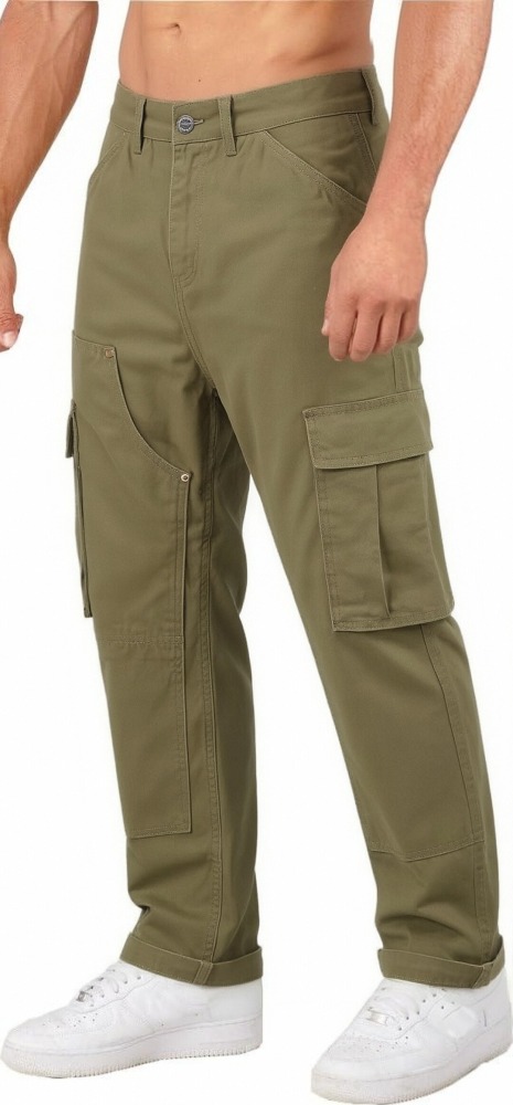 Cargo Pants Men's GorgeousBen 320G Cotton Vintage Straight Leg Workwear Trousers