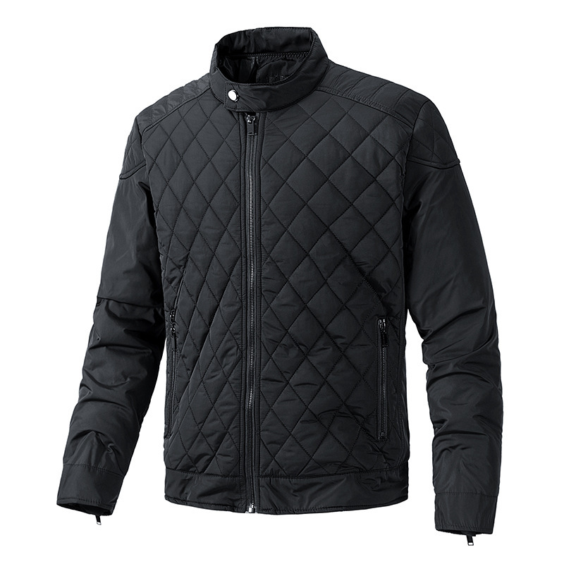Cross-Border Ins Style Stand Collar Jazzcke Autumn and Winter Outwear Cotton Outwear High-End Large Size Slim Jacket Fleece-Lined Men's Trendy Men