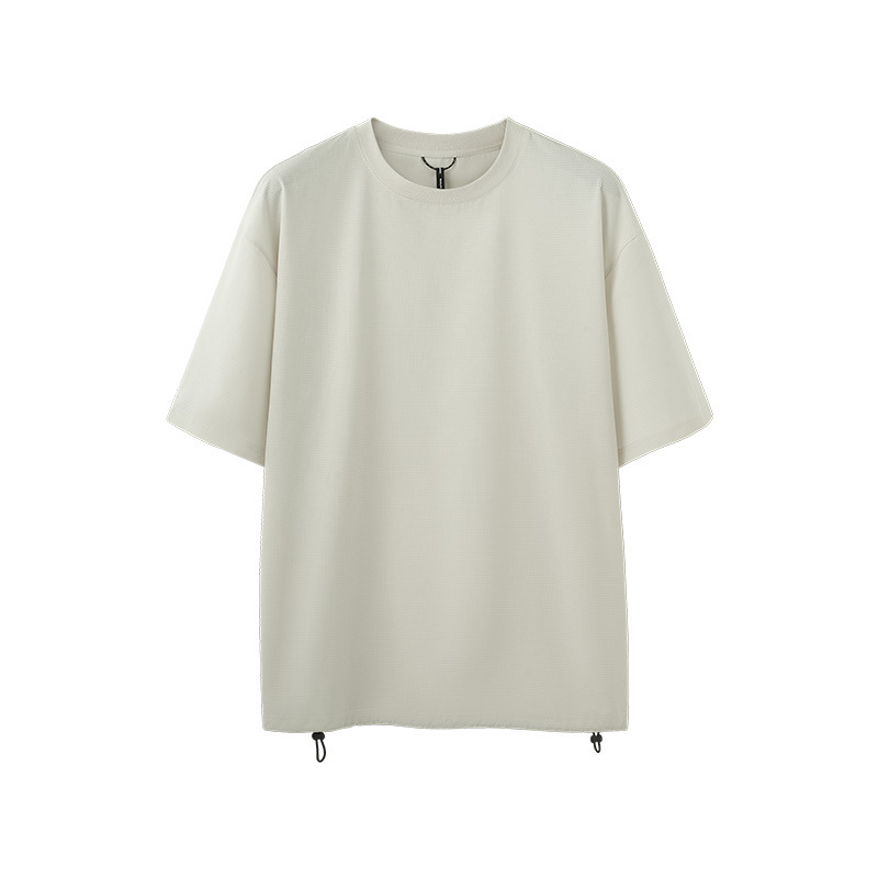 GorgeousBen Men's Quick Dry Mesh T-Shirt, Lightweight Breathable, Loose Fit, Drawstring Hem, S-XL, for Summer Casual & Outdoor Wear