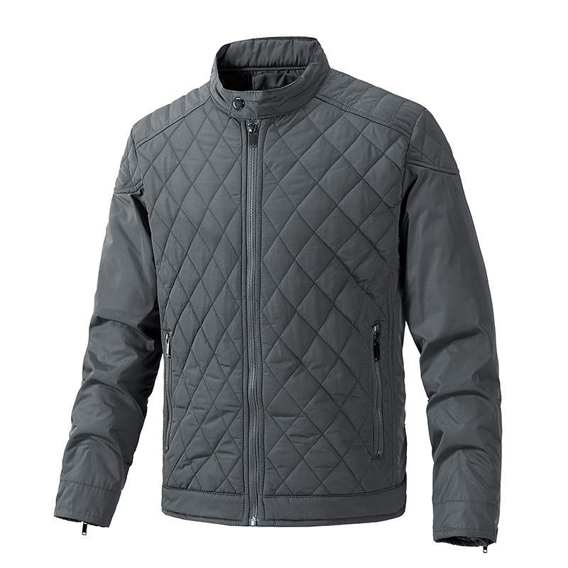 Cross-Border Ins Style Stand Collar Jazzcke Autumn and Winter Outwear Cotton Outwear High-End Large Size Slim Jacket Fleece-Lined Men's Trendy Men