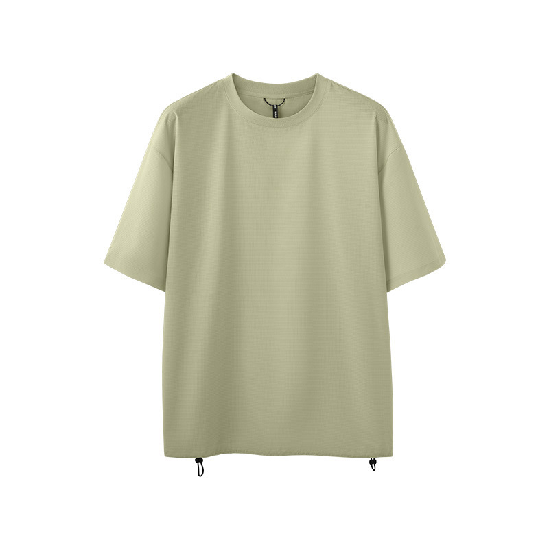GorgeousBen Men's Quick Dry Mesh T-Shirt, Lightweight Breathable, Loose Fit, Drawstring Hem, S-XL, for Summer Casual & Outdoor Wear