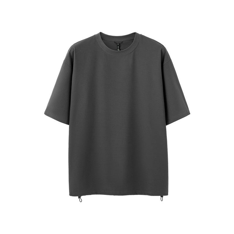 GorgeousBen Men's Quick Dry Mesh T-Shirt, Lightweight Breathable, Loose Fit, Drawstring Hem, S-XL, for Summer Casual & Outdoor Wear