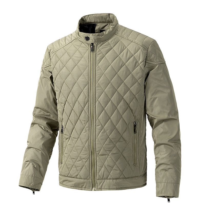 Cross-Border Ins Style Stand Collar Jazzcke Autumn and Winter Outwear Cotton Outwear High-End Large Size Slim Jacket Fleece-Lined Men's Trendy Men