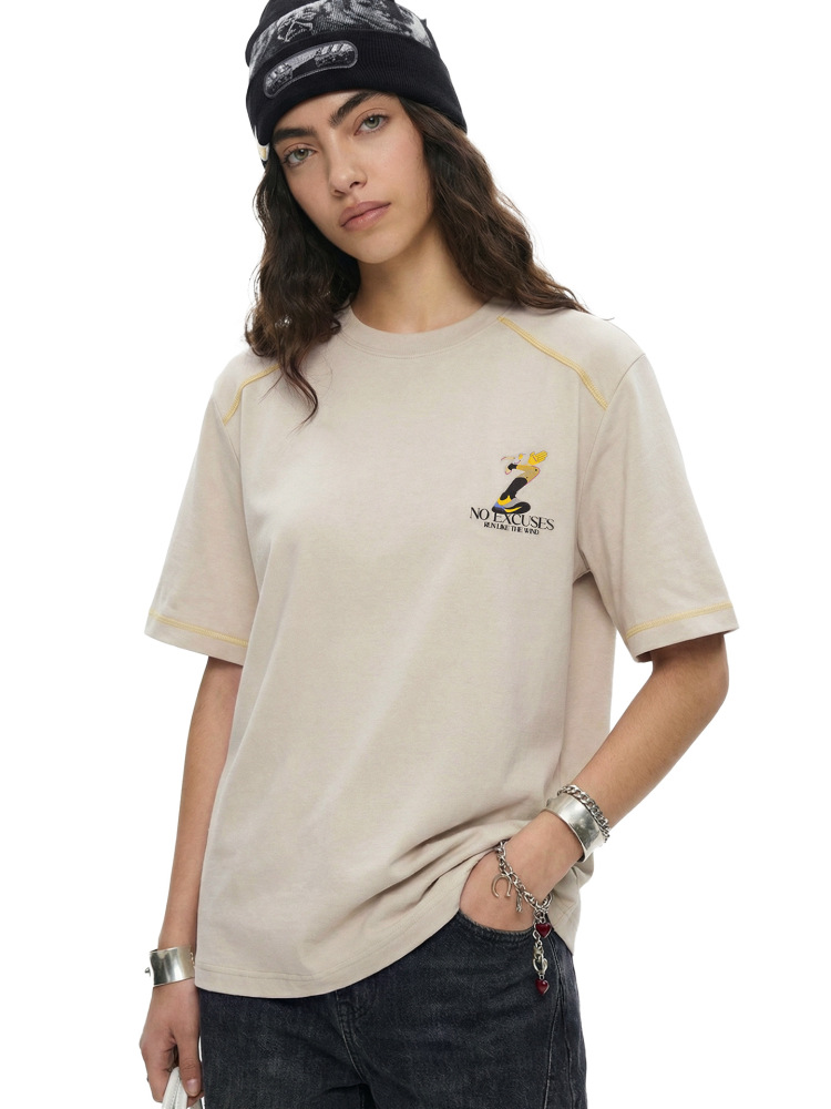 GorgeousBen Men's 230G Heavyweight Cotton T-Shirt, Oversized Sporty Graphic Tee, 2026 Spring/Summer Collection, S-XL