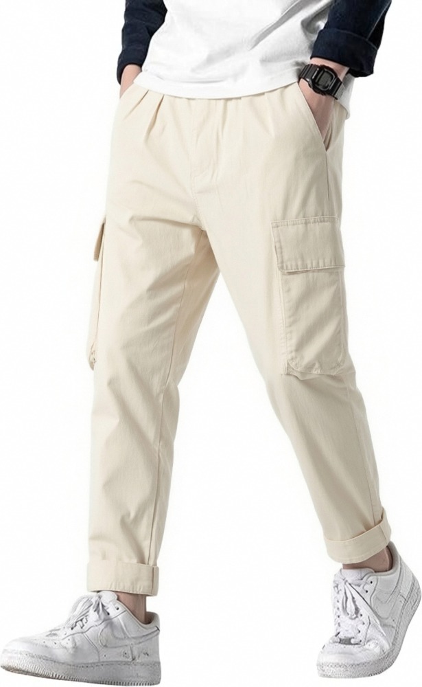 Fishbone Pattern Woven Cotton Fabric Pleated Design Retro Trendy Men's Casual Pants Loose Straight Trendy Cargo Pants