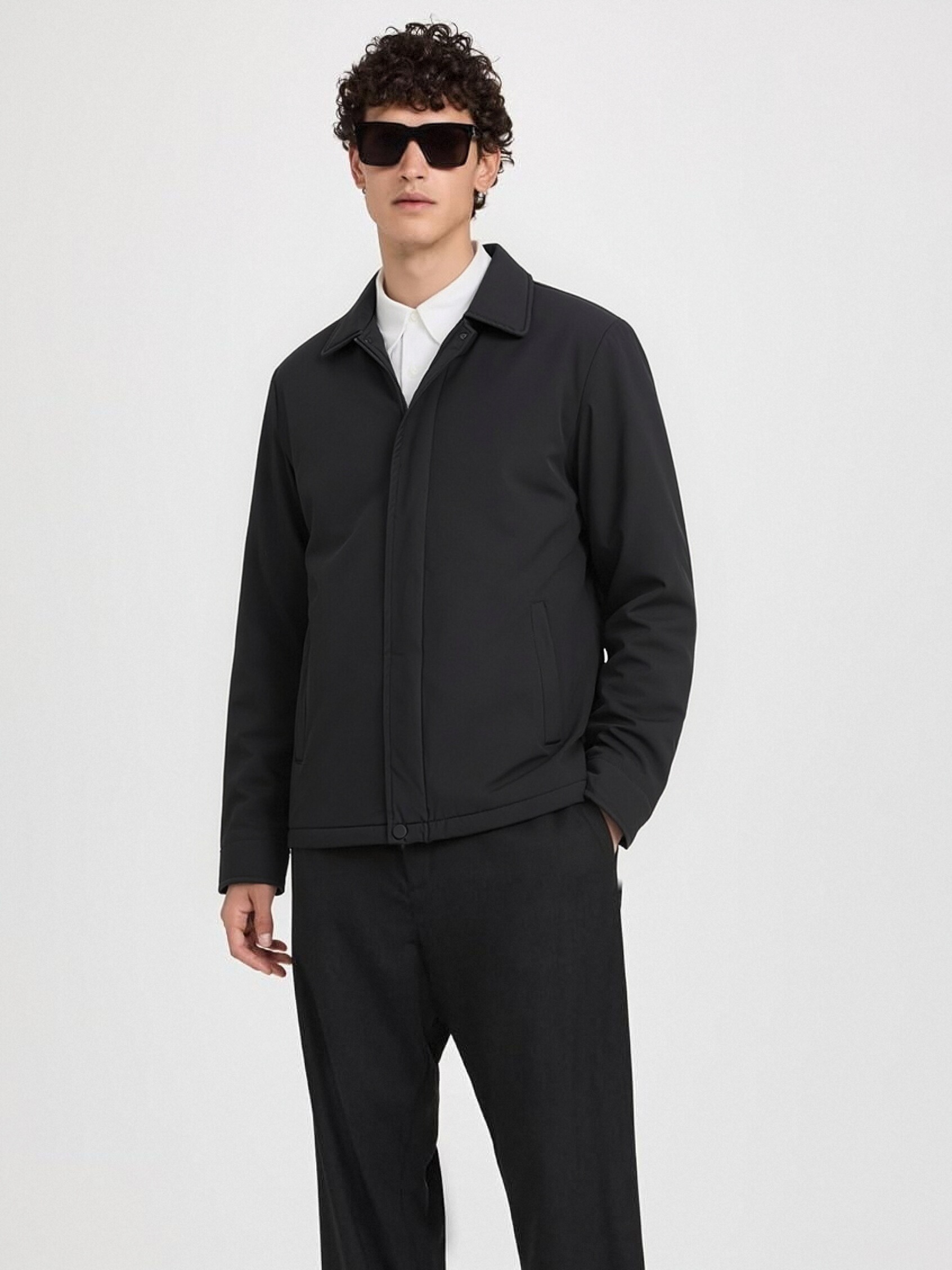 GorgeousBen Men's Business Warm Turn-down Collar Jacket for Fall Winter