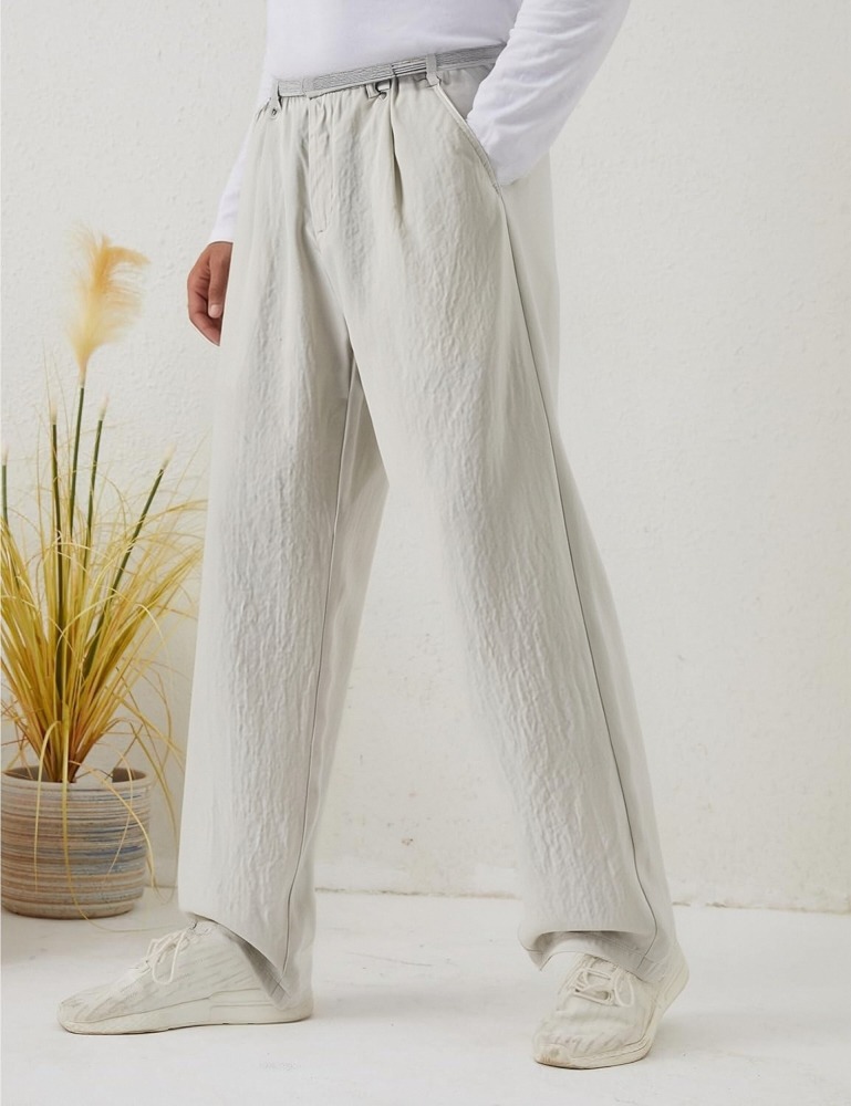 Men's Tencel Linen Straight Leg Casual Pants, GorgeousBen, Quick-Dry Breathable All-Season Trousers