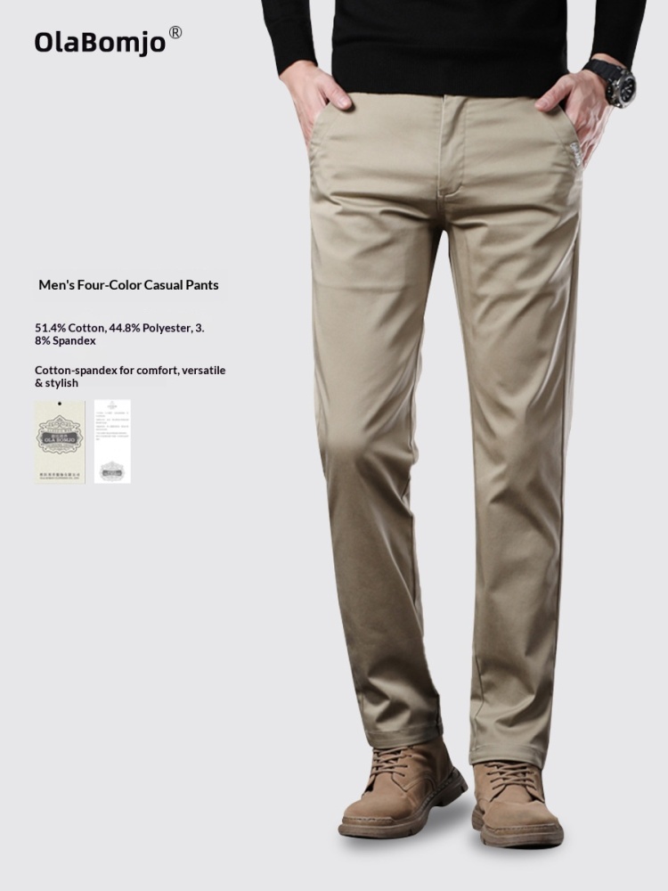 Ola 2025 New Men's Loose Straight-Leg Business Casual Pants, Retro Slim-Fit Versatile Wrinkle-Free and Wear-Resistant Trousers