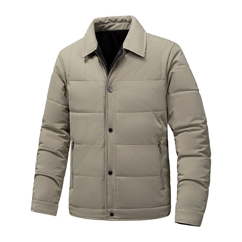 Cross-Border Thickened Men's Cotton Jacket with Lapel, Autumn and Winter Warm and Cold-Proof Men's Clothing, Double-Sided Cotton Jacket, Men's Jacket