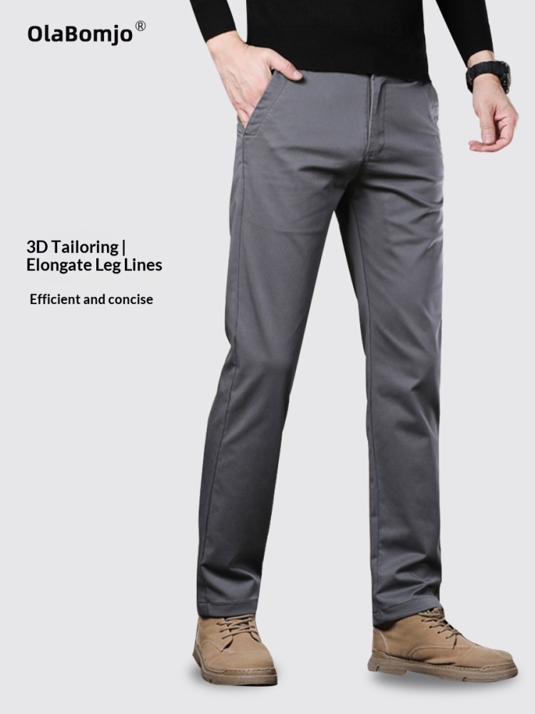 Ola 2025 New Men's Loose Straight-Leg Business Casual Pants, Retro Slim-Fit Versatile Wrinkle-Free and Wear-Resistant Trousers