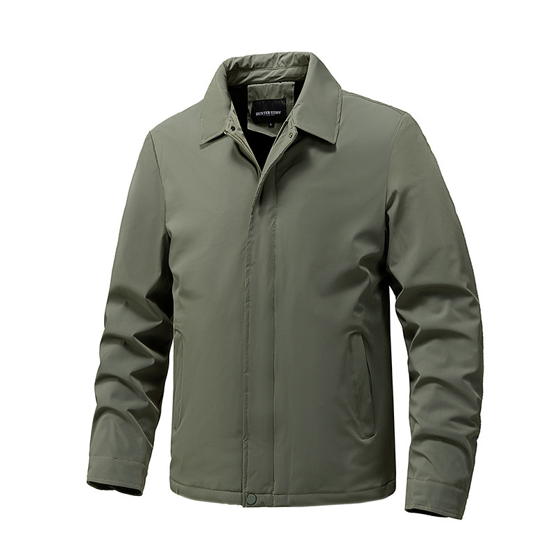 Cross-Border Men's Lapel Jacket 2025 New Warm Business Executive Jacket Men's Jacket Autumn and Winter Outerwear