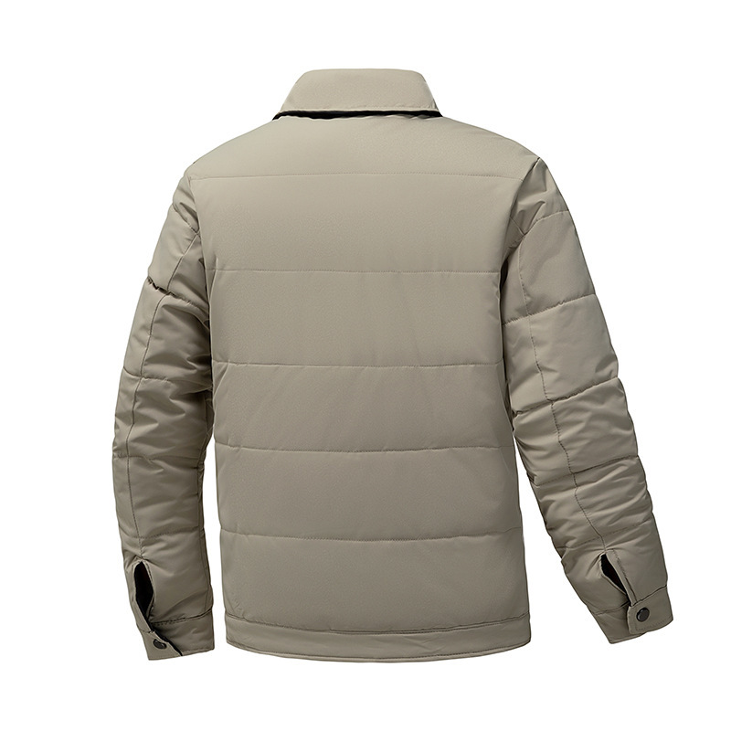 Cross-Border Thickened Men's Cotton Jacket with Lapel, Autumn and Winter Warm and Cold-Proof Men's Clothing, Double-Sided Cotton Jacket, Men's Jacket