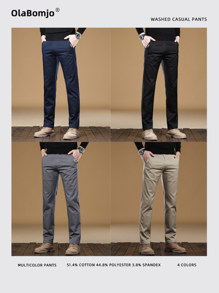 Ola 2025 New Men's Loose Straight-Leg Business Casual Pants, Retro Slim-Fit Versatile Wrinkle-Free and Wear-Resistant Trousers