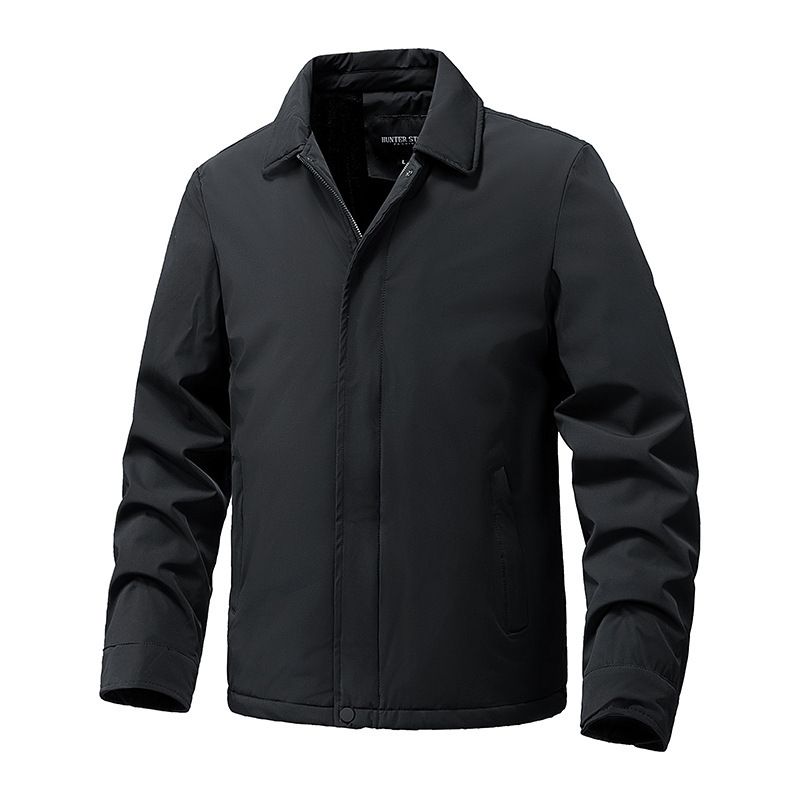 Cross-Border Men's Lapel Jacket 2025 New Warm Business Executive Jacket Men's Jacket Autumn and Winter Outerwear