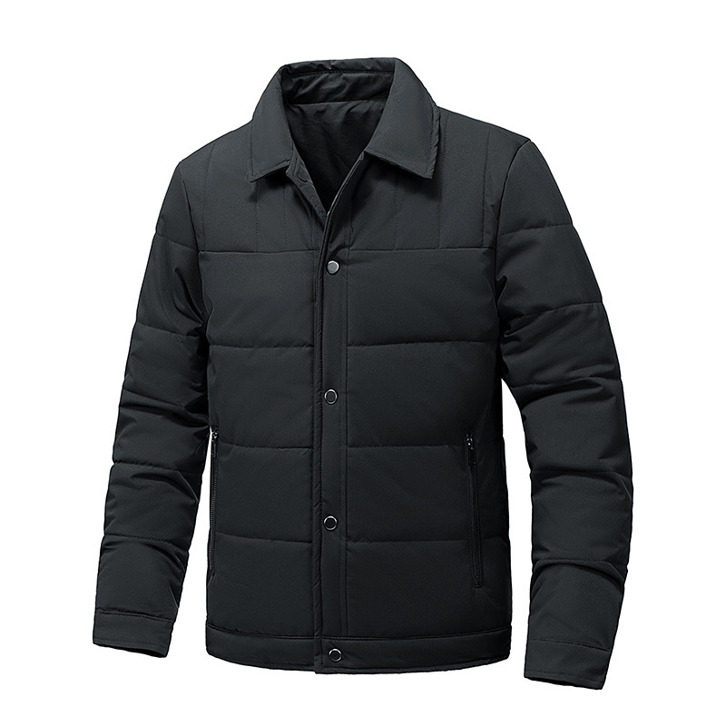 Cross-Border Thickened Men's Cotton Jacket with Lapel, Autumn and Winter Warm and Cold-Proof Men's Clothing, Double-Sided Cotton Jacket, Men's Jacket