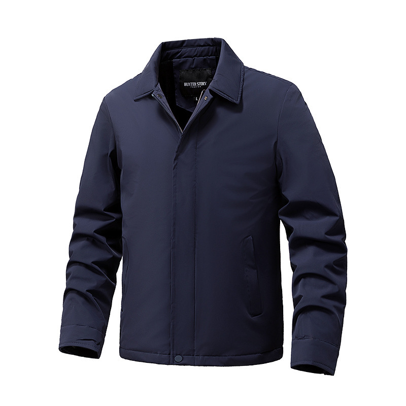 Cross-Border Men's Lapel Jacket 2025 New Warm Business Executive Jacket Men's Jacket Autumn and Winter Outerwear