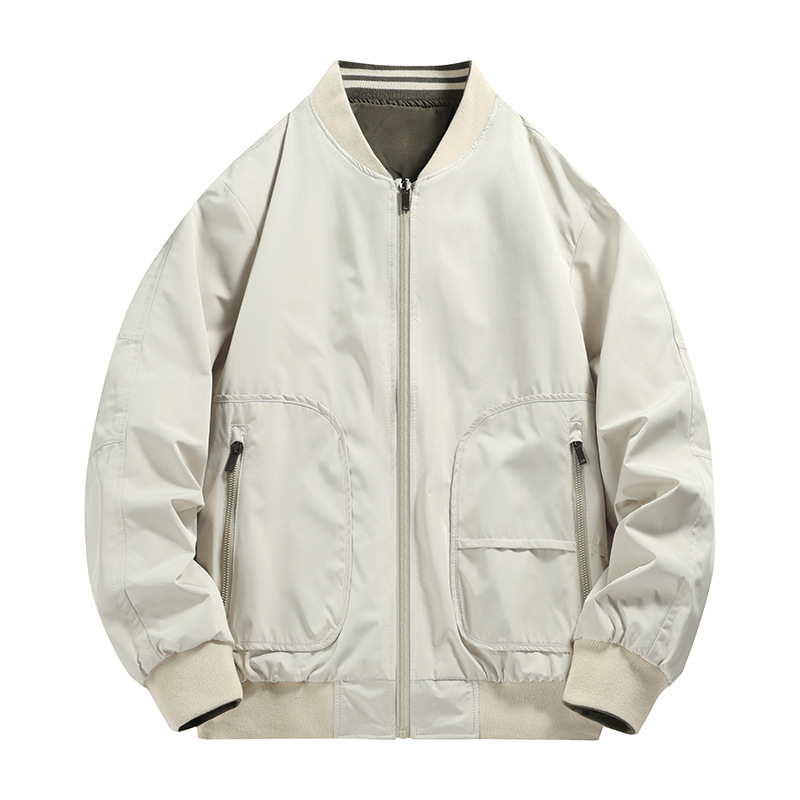 Cross-border baseball jacket men's autumn and winter 2026 new cotton retro double-sided casual pilot jacket tooling