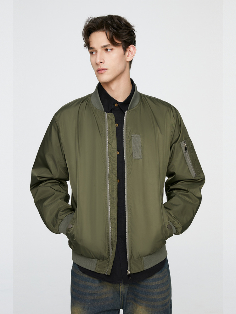 Ola Jacket with Stand Collar, Loose-Fitting Pilot Baseball Jacket, Versatile for Spring and Autumn, Men's Jacket with a Trendy and High-End Feel