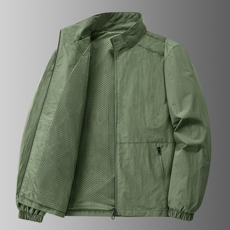 Men's spring and autumn outdoor outdoor jacket coat casual jacket sports top stand collar quick-drying thin menswear