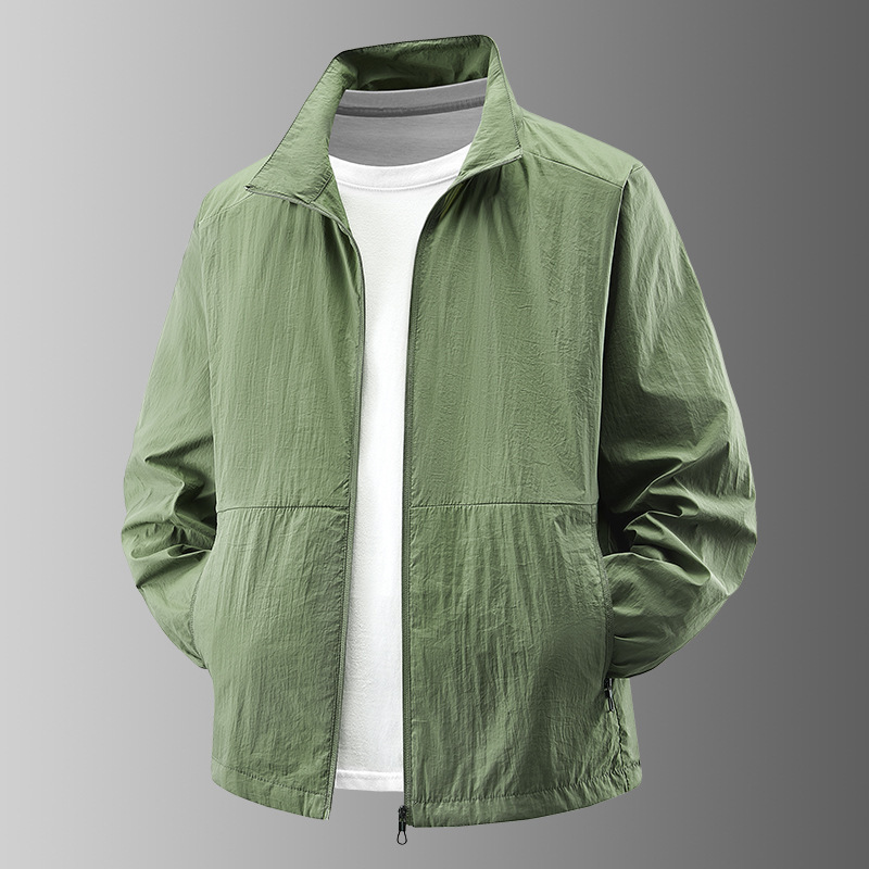 Men's spring and autumn outdoor outdoor jacket coat casual jacket sports top stand collar quick-drying thin menswear