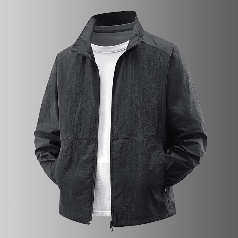 Men's spring and autumn outdoor outdoor jacket coat casual jacket sports top stand collar quick-drying thin menswear