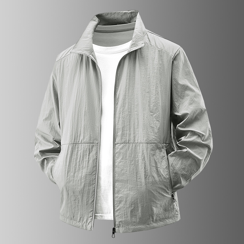 Men's spring and autumn outdoor outdoor jacket coat casual jacket sports top stand collar quick-drying thin menswear