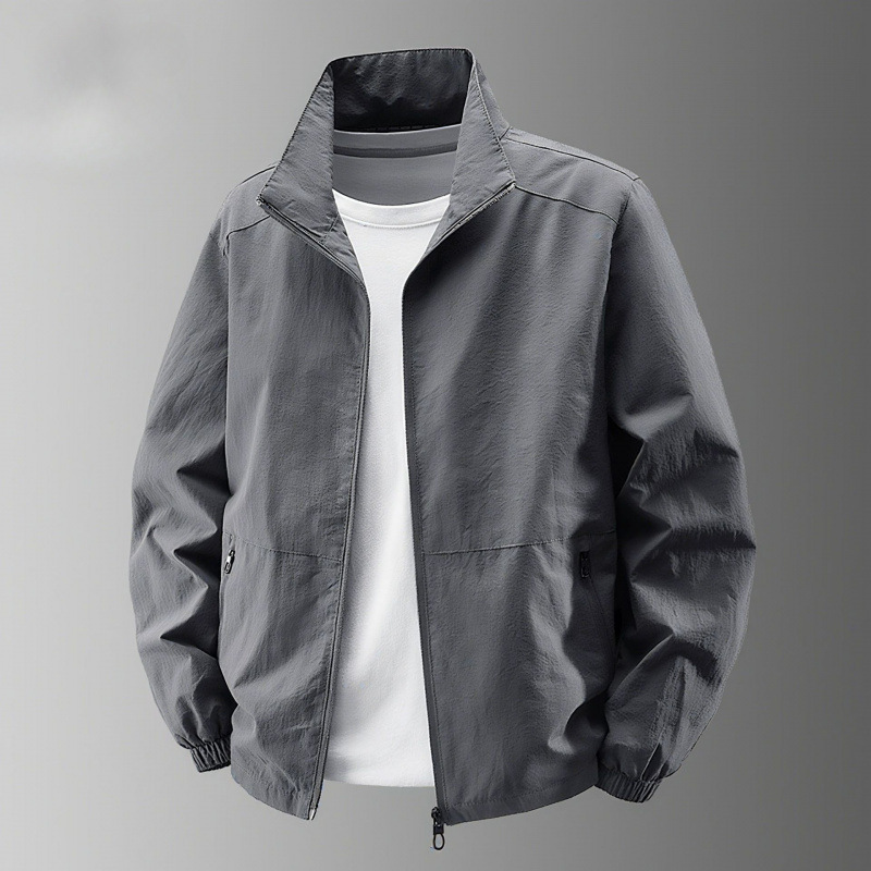 Men's spring and autumn outdoor outdoor jacket coat casual jacket sports top stand collar quick-drying thin menswear