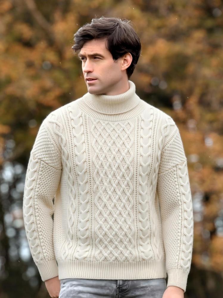 Zodiac Year Red Turtleneck Knitwear Autumn and Winter Men's Lazy High-End Thick Hemp Flower Knitwear Christmas Foreign Trade Cross-Border Wholesale