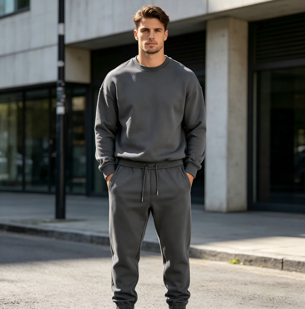 GrogeousBen Men's High Quality Flared Cotton Sweatpants Cotton Color Block Track Pants Men Jogger Pants Flare Sweat Pants For Men