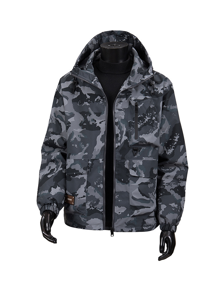 Cross-Border Wholesale 2025 New Autumn and Winter Men's Hooded Camouflage Jacket Fashionable Water-Repellent Plus Warm Jacket