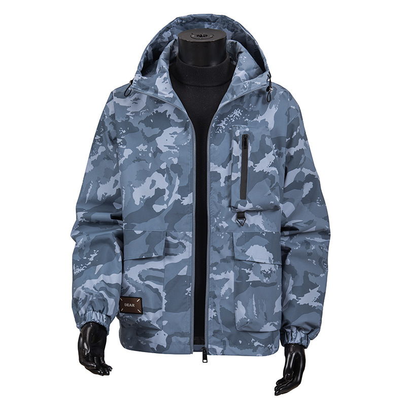 Cross-Border Wholesale 2025 New Autumn and Winter Men's Hooded Camouflage Jacket Fashionable Water-Repellent Plus Warm Jacket