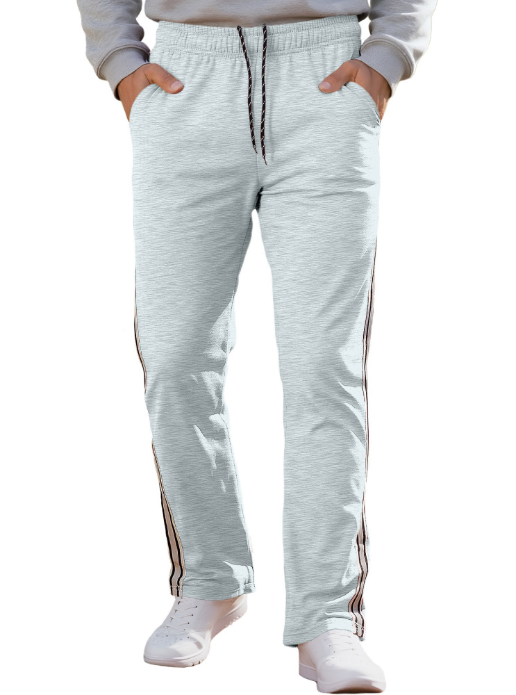 European and American Cross-Border Spring and Summer Men's Straight-Leg Sports Pants, Foreign Trade Casual Fitness Pants, Striped Loose Running Sweatpants for Men