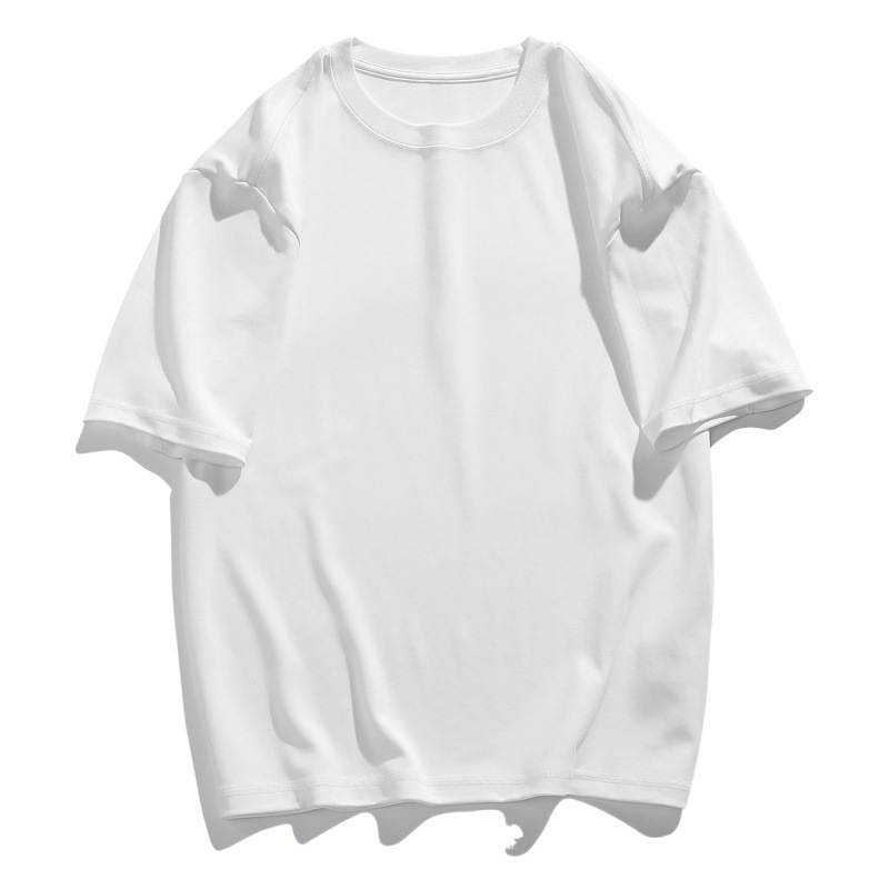 Summer Three-Proof Technology Men's Short-Sleeved Shirt, Solid Color Base Shirt, Loose Half-Sleeve Top, Solid Color T-Shirt, Moisture-Wicking and Sweat-Absorbing
