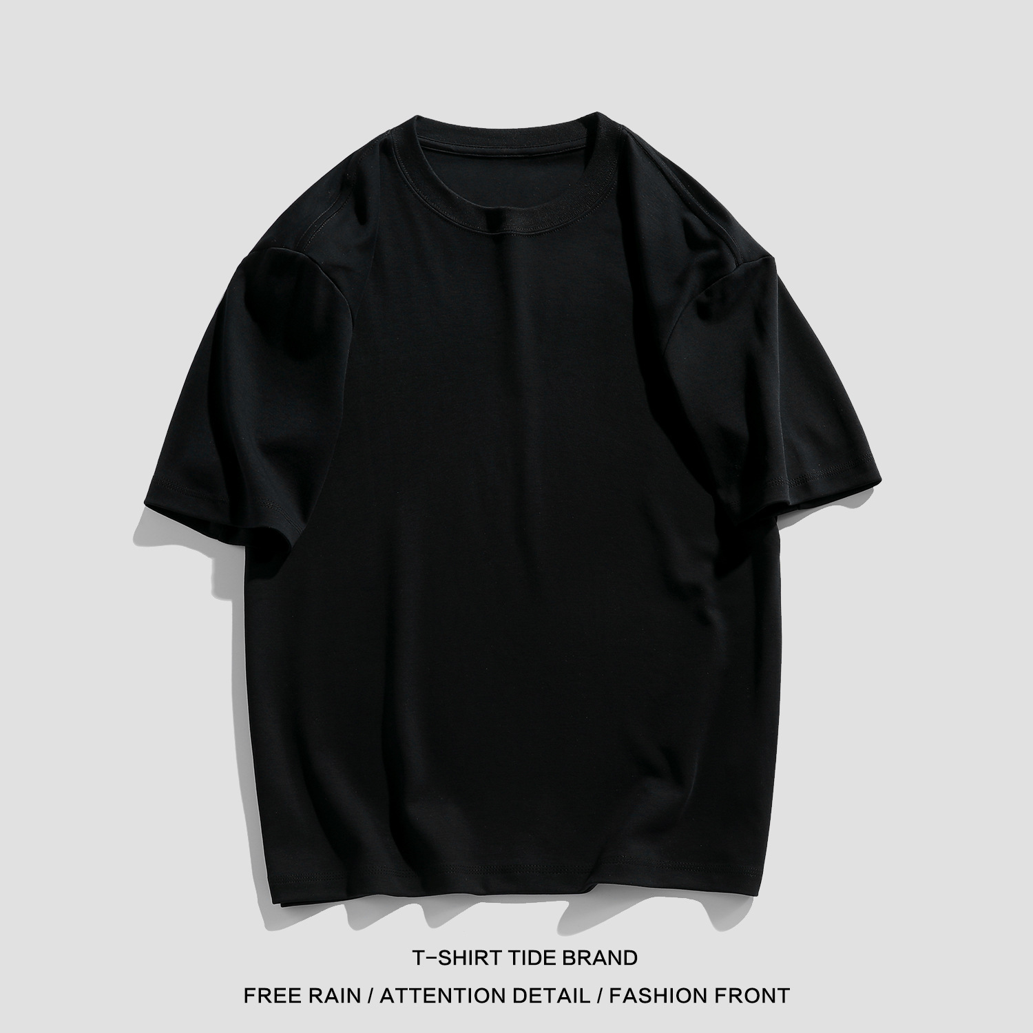 Summer Three-Proof Technology Men's Short-Sleeved Shirt, Solid Color Base Shirt, Loose Half-Sleeve Top, Solid Color T-Shirt, Moisture-Wicking and Sweat-Absorbing