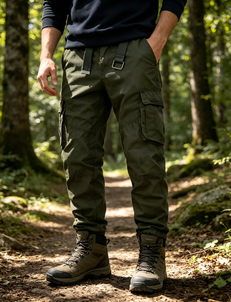 GrogeousBen 2025 Men's plus size work pants new outdoor construction electrician multi-pocket set protective cotton