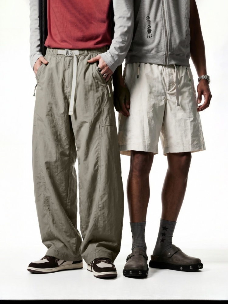 GorgeousBen Men's Mountain Outdoor Cargo Pants, Vintage Loose Fit Wide Leg Trousers, Casual Streetwear, S-2XL