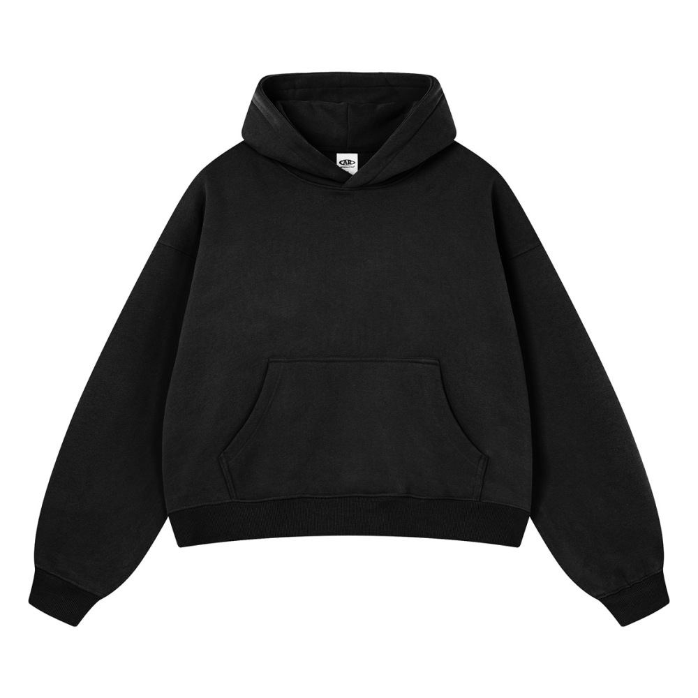 GorgeousBen Men's 355G Fleece Hoodie, Boxy Cropped Streetwear Pullover, Fall Casual, S-XXL