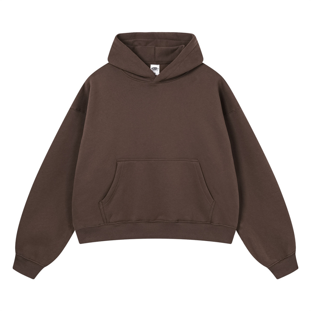 GorgeousBen Men's 355G Fleece Hoodie, Boxy Cropped Streetwear Pullover, Fall Casual, S-XXL