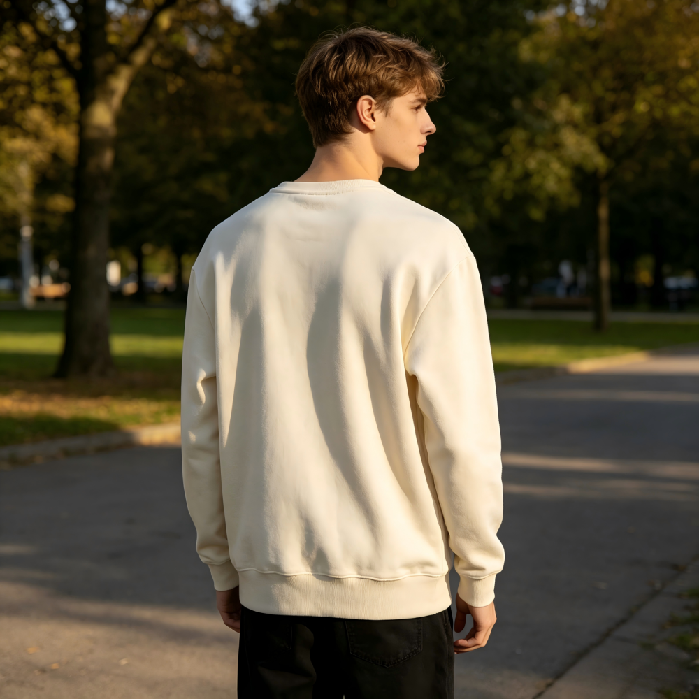 GrogeousBen Men's  sweatshirt street wear crew neck sweatshirt loose oversized pullover sweatshirt
