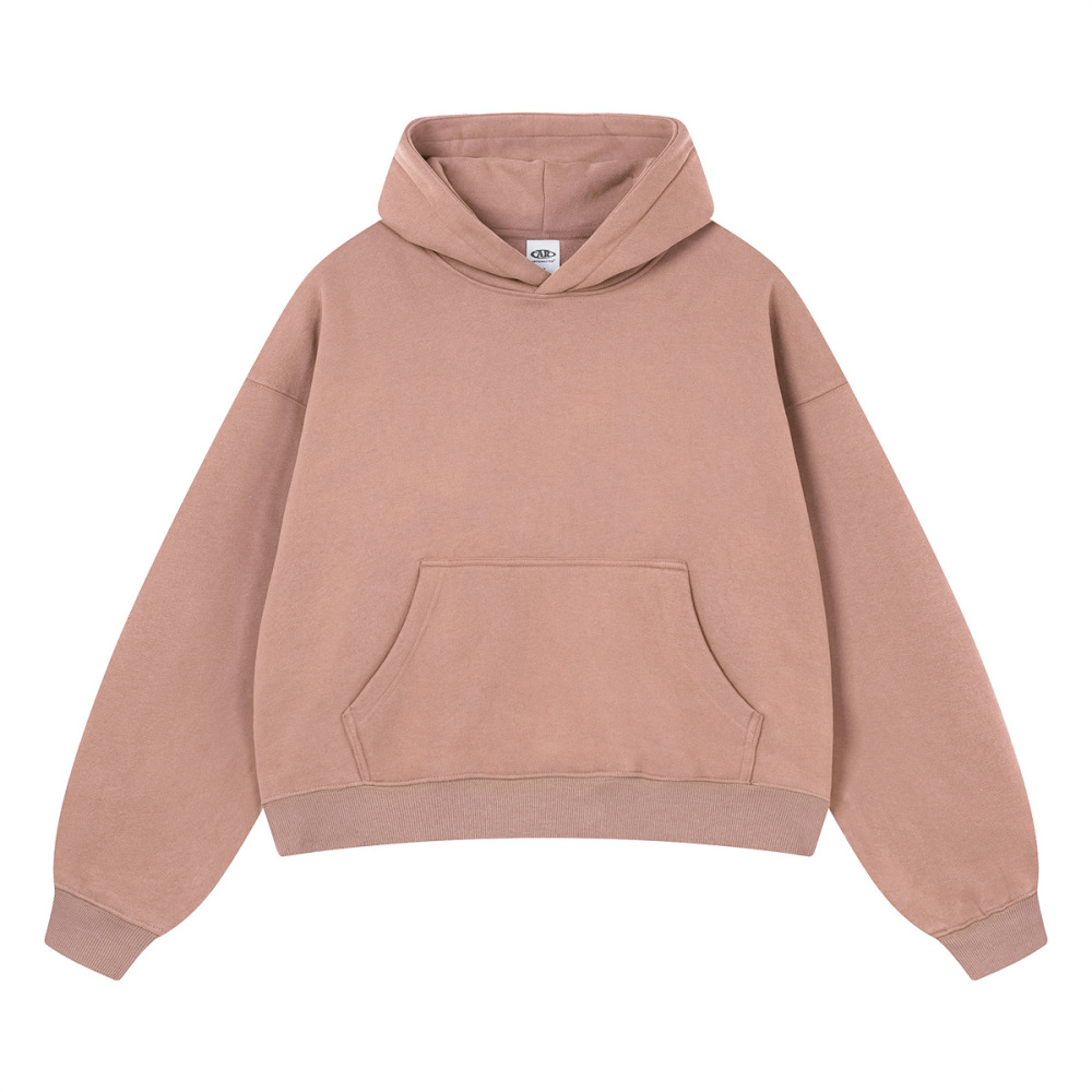 GorgeousBen Men's 355G Fleece Hoodie, Boxy Cropped Streetwear Pullover, Fall Casual, S-XXL