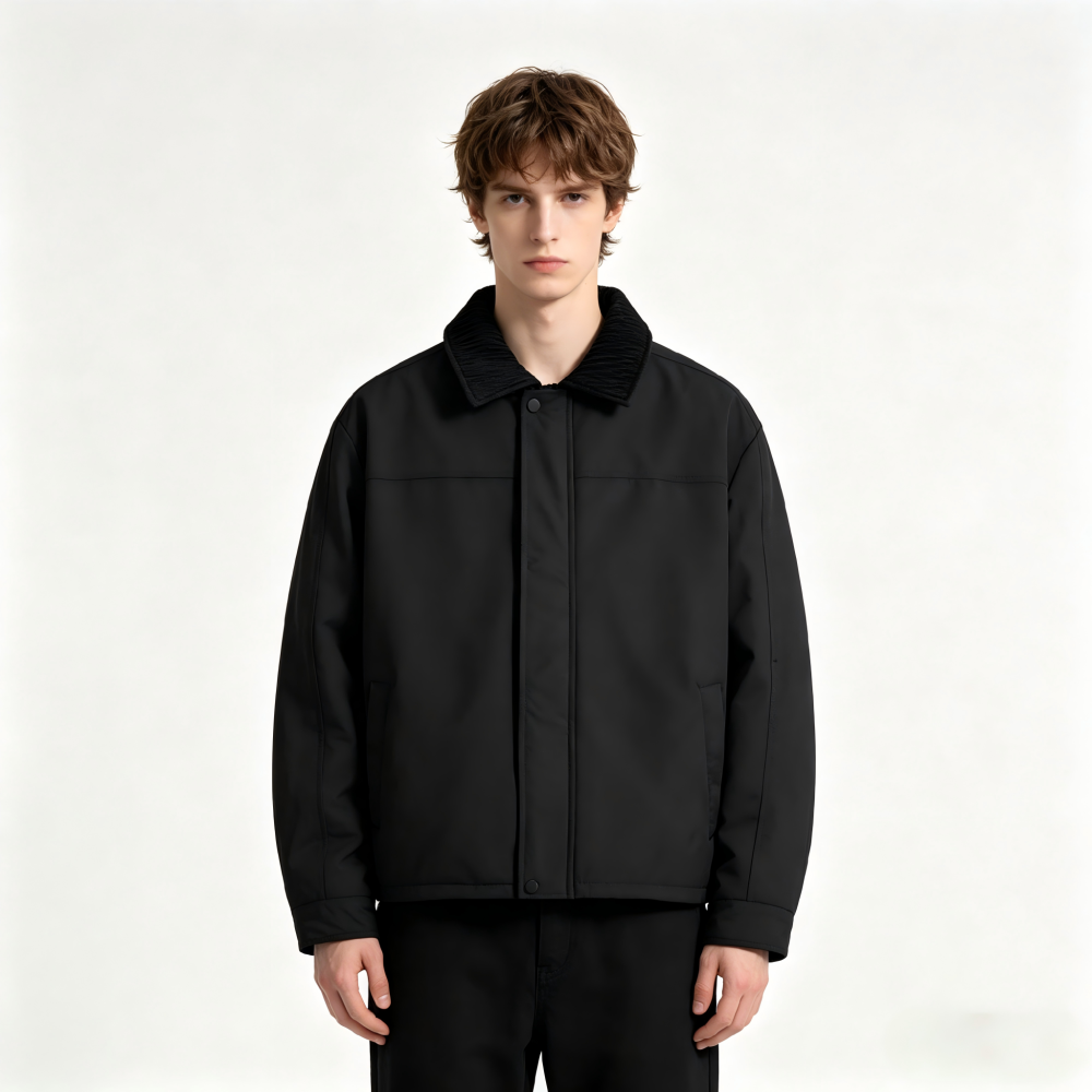 GorgeousBen Men's Casual Cotton Jacket GB-J001, Loose Fit, Wrinkle Resistant, Korean Style, Lightweight, Fall/Winter, S-XXL