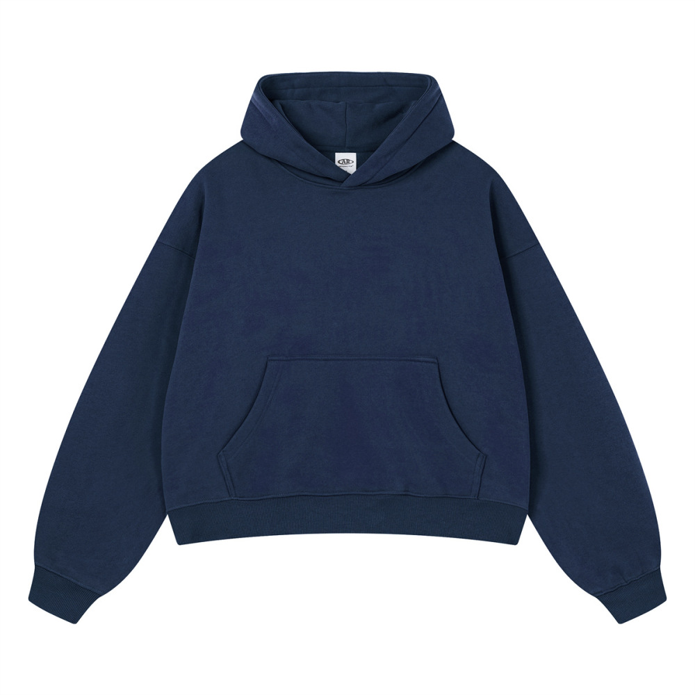 GorgeousBen Men's 355G Fleece Hoodie, Boxy Cropped Streetwear Pullover, Fall Casual, S-XXL